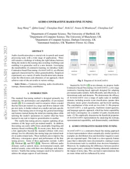 Audio Contrastive based Fine-tuning