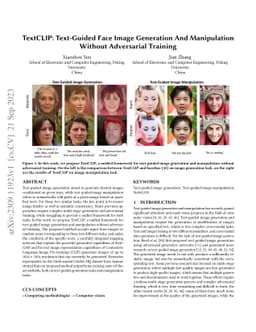 TextCLIP: Text-Guided Face Image Generation And Manipulation Without
  Adversarial Training