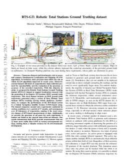RTS-GT: Robotic Total Stations Ground Truthing dataset