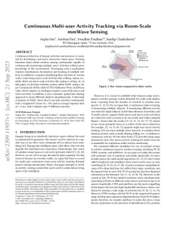 Continuous Multi-user Activity Tracking via Room-Scale mmWave Sensing