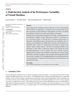 A Multi-faceted Analysis of the Performance Variability of Virtual
  Machines