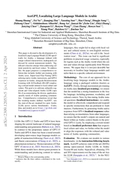 AceGPT, Localizing Large Language Models in Arabic