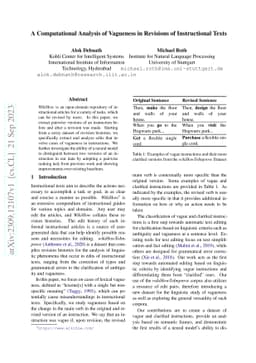 A Computational Analysis of Vagueness in Revisions of Instructional
  Texts