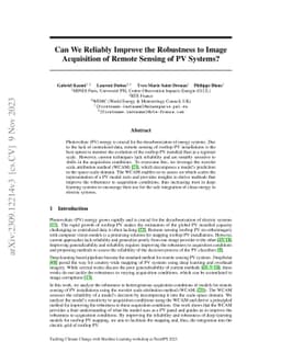 Can We Reliably Improve the Robustness to Image Acquisition of Remote
  Sensing of PV Systems?