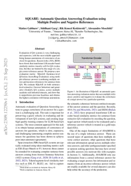 SQUARE: Automatic Question Answering Evaluation using Multiple Positive
  and Negative References