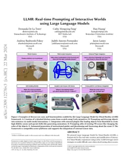 LLMR: Real-time Prompting of Interactive Worlds using Large Language
  Models