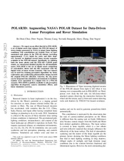 POLAR-Sim: Augmenting NASA's POLAR Dataset for Data-Driven Lunar Perception and Rover Simulation