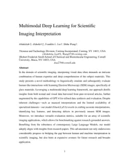 Multimodal Deep Learning for Scientific Imaging Interpretation
