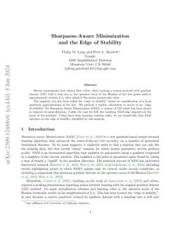 Sharpness-Aware Minimization and the Edge of Stability