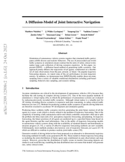 A Diffusion-Model of Joint Interactive Navigation