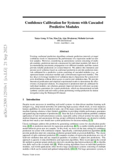 Confidence Calibration for Systems with Cascaded Predictive Modules