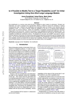 Is it Possible to Modify Text to a Target Readability Level? An Initial
  Investigation Using Zero-Shot Large Language Models