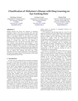 Classification of Alzheimers Disease with Deep Learning on Eye-tracking
  Data
