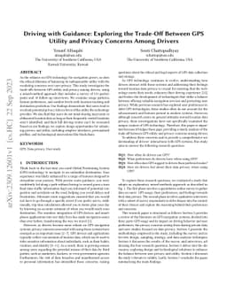 Driving with Guidance: Exploring the Trade-Off Between GPS Utility and
  Privacy Concerns Among Drivers