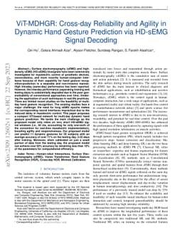 ViT-MDHGR: Cross-day Reliability and Agility in Dynamic Hand Gesture
  Prediction via HD-sEMG Signal Decoding