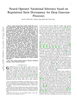 Neural Operator Variational Inference based on Regularized Stein
  Discrepancy for Deep Gaussian Processes