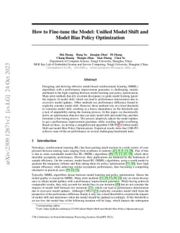 How to Fine-tune the Model: Unified Model Shift and Model Bias Policy
  Optimization