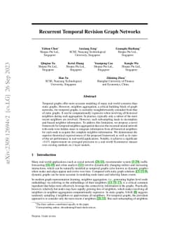 Recurrent Temporal Revision Graph Networks