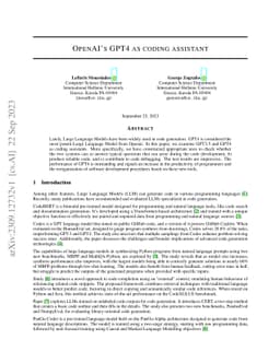 OpenAi's GPT4 as coding assistant