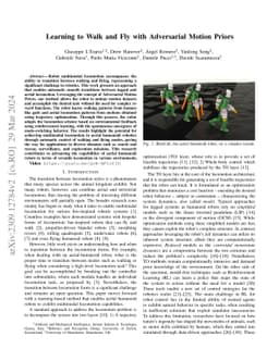 Learning to Walk and Fly with Adversarial Motion Priors