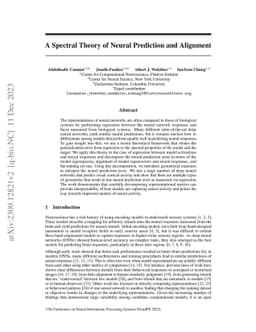 A Spectral Theory of Neural Prediction and Alignment