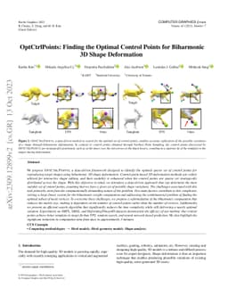 OptCtrlPoints: Finding the Optimal Control Points for Biharmonic 3D
  Shape Deformation