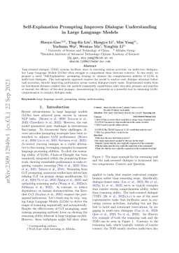 Self-Explanation Prompting Improves Dialogue Understanding in Large
  Language Models