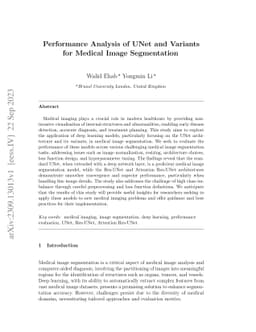 Performance Analysis of UNet and Variants for Medical Image Segmentation