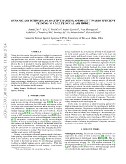 Dynamic ASR Pathways: An Adaptive Masking Approach Towards Efficient
  Pruning of A Multilingual ASR Model