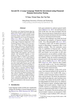 InvestLM: A Large Language Model for Investment using Financial Domain
  Instruction Tuning