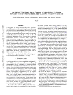Importance of Smoothness Induced by Optimizers in FL4ASR: Towards
  Understanding Federated Learning for End-to-End ASR