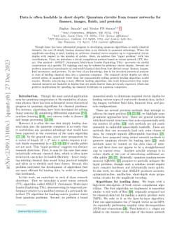 Data is often loadable in short depth: Quantum circuits from tensor
  networks for finance, images, fluids, and proteins