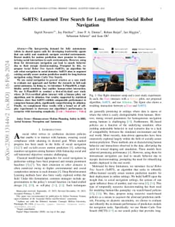 SoRTS: Learned Tree Search for Long Horizon Social Robot Navigation