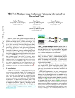 MISFIT-V: Misaligned Image Synthesis and Fusion using Information from
  Thermal and Visual