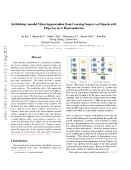 Rethinking Amodal Video Segmentation from Learning Supervised Signals
  with Object-centric Representation