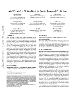 MLPST: MLP is All You Need for Spatio-Temporal Prediction