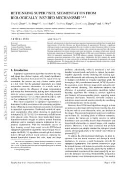Rethinking Superpixel Segmentation from Biologically Inspired Mechanisms