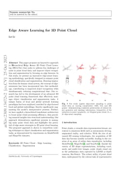 Edge Aware Learning for 3D Point Cloud