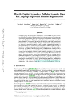 Rewrite Caption Semantics: Bridging Semantic Gaps for
  Language-Supervised Semantic Segmentation