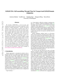 LiDAR-UDA: Self-ensembling Through Time for Unsupervised LiDAR Domain
  Adaptation