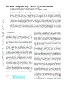 Self-Tuning Hamiltonian Monte Carlo for Accelerated Sampling