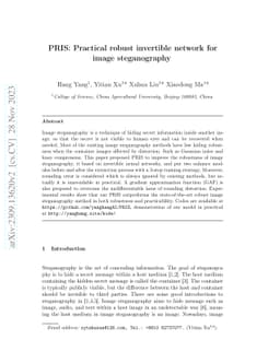 PRIS: Practical robust invertible network for image steganography