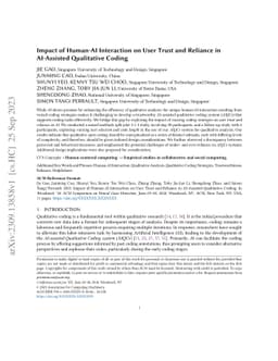 Impact of Human-AI Interaction on User Trust and Reliance in AI-Assisted
  Qualitative Coding