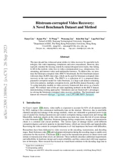 Bitstream-Corrupted Video Recovery: A Novel Benchmark Dataset and Method