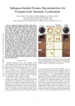 Subspace-Guided Feature Reconstruction for Unsupervised Anomaly
  Localization