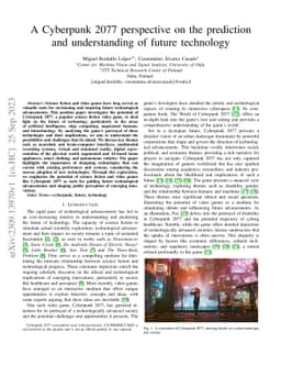 A Cyberpunk 2077 perspective on the prediction and understanding of
  future technology