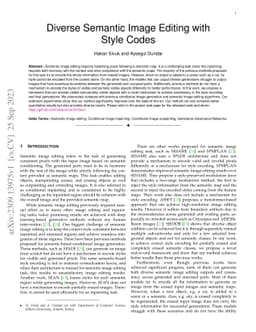 Diverse Semantic Image Editing with Style Codes