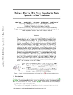 DeWave: Discrete EEG Waves Encoding for Brain Dynamics to Text
  Translation