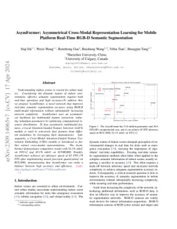 AsymFormer: Asymmetrical Cross-Modal Representation Learning for Mobile
  Platform Real-Time RGB-D Semantic Segmentation