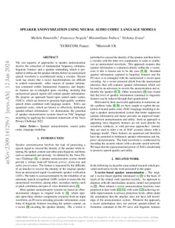 Speaker anonymization using neural audio codec language models